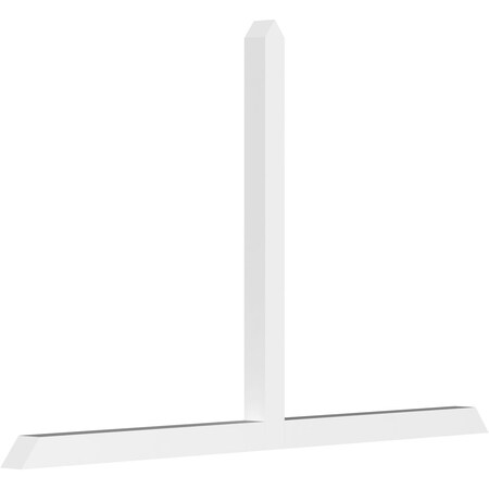 Ekena Millwork Portland Architectural Grade PVC Gable Bracket, 96"W x 60"H x 4"D x 4"F, 15/12 Pitch GBP096X60X0404POR00